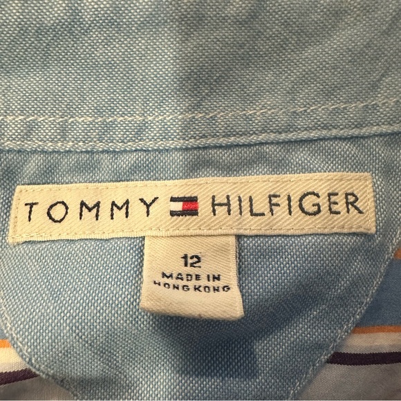Vintage Tommy Hilfiger Y2K Women’s Pocketed Striped Button Up Size 12 - Picture 4 of 14